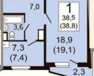 1-комнатная квартира площадью 38.8 кв.м, Липчанского ул., 8 | цена 4 350 000 руб. | www.metrprice.ru