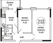 2-комнатная квартира площадью 45 кв.м, Чехова ул. | цена 1 940 000 руб. | www.metrprice.ru