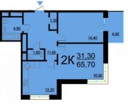 2-комнатная квартира площадью 65 кв.м, Внутренний пр., 8С3 | цена 11 725 020 руб. | www.metrprice.ru