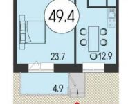 1-комнатная квартира площадью 45 кв.м, Тихая ул., 26 | цена 7 195 900 руб. | www.metrprice.ru