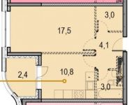 1-комнатная квартира площадью 42.2 кв.м, Ленинградский просп., 31С31 | цена 8 790 000 руб. | www.metrprice.ru