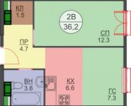 2-комнатная квартира площадью 36 кв.м, Авангардная ул., К7 | цена 3 692 400 руб. | www.metrprice.ru