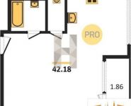 1-комнатная квартира площадью 42.2 кв.м, Новочерёмушкинская улица, 17к1 | цена 10 563 100 руб. | www.metrprice.ru