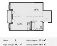 1-комнатная квартира площадью 49.7 кв.м, Белорусская ул., 10 | цена 4 772 300 руб. | www.metrprice.ru