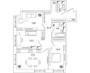 3-комнатная квартира площадью 77.47 кв.м, Рязанский проспект, д.влд 2 | цена 11 520 641 руб. | www.metrprice.ru