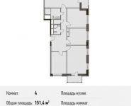 4-комнатная квартира площадью 151.4 кв.м, Береговой пр-д, вл.5 | цена 31 037 000 руб. | www.metrprice.ru