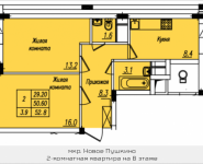 2-комнатная квартира площадью 52.8 кв.м, Просвещения, корп.14 | цена 3 222 400 руб. | www.metrprice.ru