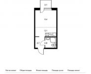 1-комнатная квартира площадью 20.6 кв.м, Крымская улица, 19 | цена 2 764 520 руб. | www.metrprice.ru