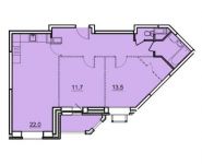 2-комнатная квартира площадью 64.8 кв.м, Учебный переулок, 2 | цена 6 438 528 руб. | www.metrprice.ru