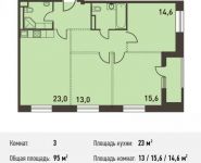 3-комнатная квартира площадью 94.9 кв.м, Головинское ш., 5 | цена 18 031 000 руб. | www.metrprice.ru