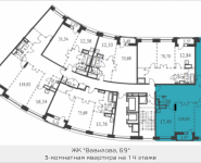 3-комнатная квартира площадью 119.05 кв.м, Вавилова, 69 | цена 29 381 540 руб. | www.metrprice.ru