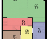 2-комнатная квартира площадью 33.5 кв.м, Некрасова, 6 | цена 2 760 400 руб. | www.metrprice.ru