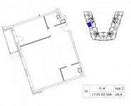 2-комнатная квартира площадью 70 кв.м, Шеногина ул., 1 | цена 20 131 200 руб. | www.metrprice.ru