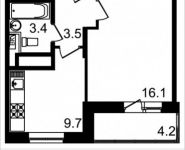 1-комнатная квартира площадью 36.3 кв.м, проспект Астрахова, 2 | цена 3 593 700 руб. | www.metrprice.ru