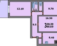 3-комнатная квартира площадью 60 кв.м, Олонецкая ул., 21 | цена 9 100 000 руб. | www.metrprice.ru