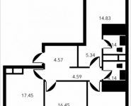 3-комнатная квартира площадью 85.83 кв.м, Новоалексеевская, 16с7 | цена 19 768 150 руб. | www.metrprice.ru