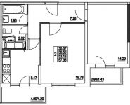 2-комнатная квартира площадью 53.13 кв.м, 2-я Муравская | цена 7 042 487 руб. | www.metrprice.ru