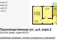 2-комнатная квартира площадью 58 кв.м, Обводное шоссе, 10 | цена 7 950 000 руб. | www.metrprice.ru