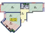 3-комнатная квартира площадью 67.6 кв.м, улица Некрасова, 8 | цена 4 732 000 руб. | www.metrprice.ru