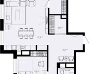 4-комнатная квартира площадью 104.8 кв.м, Заречная улица, д.4Б, к.2 | цена 24 030 400 руб. | www.metrprice.ru