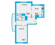 2-комнатная квартира площадью 53.8 кв.м, Речной проезд, 11 | цена 3 174 200 руб. | www.metrprice.ru