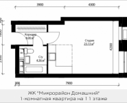 1-комнатная квартира площадью 31.49 кв.м, ул. Донецкая, 30, корп.2 | цена 4 179 542 руб. | www.metrprice.ru