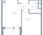 1-комнатная квартира площадью 41.5 кв.м, Новоалексеевская, 16с7 | цена 10 163 510 руб. | www.metrprice.ru