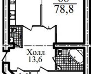 2-комнатная квартира площадью 78.7 кв.м, Береговая улица, д.5 | цена 4 328 500 руб. | www.metrprice.ru