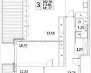 3-комнатная квартира площадью 111 кв.м в ЖК "Ностальгия", Лазоревый пр., 3 | цена 34 420 545 руб. | www.metrprice.ru