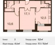 2-комнатная квартира площадью 61.4 кв.м, Волоколамское ш., 67 | цена 9 996 534 руб. | www.metrprice.ru