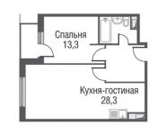 1-комнатная квартира площадью 54.8 кв.м, проезд Серебрякова, 11-13к1 | цена 9 723 657 руб. | www.metrprice.ru