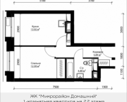 1-комнатная квартира площадью 36.6 кв.м, ул. Донецкая, 30, корп.1 | цена 4 842 290 руб. | www.metrprice.ru