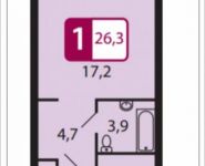 1-комнатная квартира площадью 26 кв.м, Северный кв-л | цена 2 182 900 руб. | www.metrprice.ru