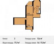 2-комнатная квартира площадью 77.9 кв.м, Покровская улица, 16 | цена 7 708 210 руб. | www.metrprice.ru