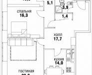 3-комнатная квартира площадью 108 кв.м, Верхняя, 34, корп.1 | цена 43 606 178 руб. | www.metrprice.ru