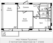 2-комнатная квартира площадью 52.7 кв.м, Просвещения, 12 | цена 2 820 293 руб. | www.metrprice.ru