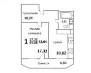 1-комнатная квартира площадью 44 кв.м, Народная улица, 23 | цена 3 338 668 руб. | www.metrprice.ru