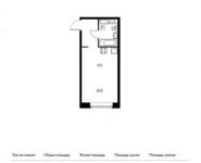 1-комнатная квартира площадью 25.4 кв.м, Варшавское ш., 141К2 | цена 4 127 500 руб. | www.metrprice.ru