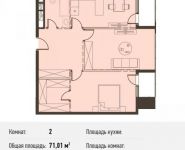 2-комнатная квартира площадью 71 кв.м, Новодмитровская ул., 5А | цена 9 941 400 руб. | www.metrprice.ru