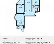 3-комнатная квартира площадью 82.7 кв.м, Покровская улица, 16 | цена 7 678 700 руб. | www.metrprice.ru