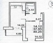 1-комнатная квартира площадью 40.3 кв.м, Головашкина ул., 3К2 | цена 3 550 000 руб. | www.metrprice.ru