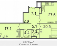 3-комнатная квартира площадью 88.3 кв.м, Серебрякова, 11-13, корп.2 | цена 13 421 600 руб. | www.metrprice.ru