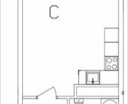 1-комнатная квартира площадью 27.6 кв.м, проезд Шокальского, 31к1 | цена 2 749 457 руб. | www.metrprice.ru