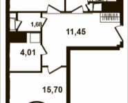 2-комнатная квартира площадью 61.34 кв.м, Петра Алексеева, 12а, корп.1 | цена 9 689 480 руб. | www.metrprice.ru
