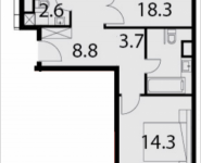 2-комнатная квартира площадью 70 кв.м, Ивановская, 7, корп.7Б | цена 6 023 500 руб. | www.metrprice.ru