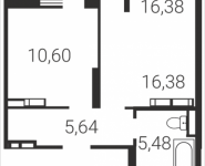 1-комнатная квартира площадью 41.98 кв.м, Татьянин Парк, корп.8В | цена 5 077 334 руб. | www.metrprice.ru