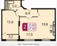 2-комнатная квартира площадью 67 кв.м, Ивановская, 8Г | цена 5 427 000 руб. | www.metrprice.ru
