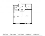 1-комнатная квартира площадью 44.6 кв.м,  | цена 4 540 280 руб. | www.metrprice.ru