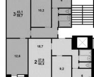 3-комнатная квартира площадью 59 кв.м, Шереметьевская ул., 25 | цена 10 700 000 руб. | www.metrprice.ru