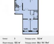 3-комнатная квартира площадью 125.1 кв.м, Нагатинский 1-й пр., 11 | цена 21 820 193 руб. | www.metrprice.ru